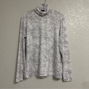 PXG Shirt Top Womens XL Turtleneck Golf Performance Outline Fairway Camo Print